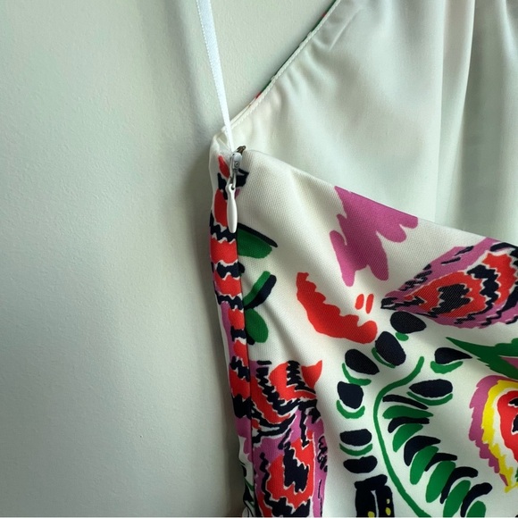 CK BRADLEY Mock Neck Halter Maxi Dress Puma Cat Floral Print tropical vibrant - Picture 13 of 16